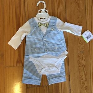 Little me baby boy tuxedo suit set